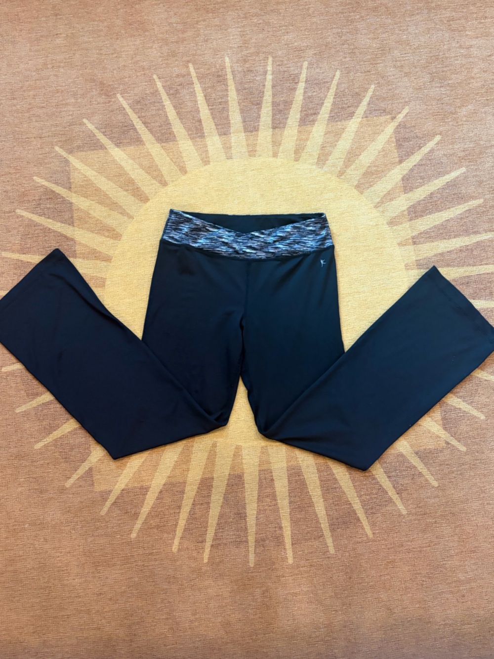 Danskin Black Yoga Pants with Subtle Stitch Detail